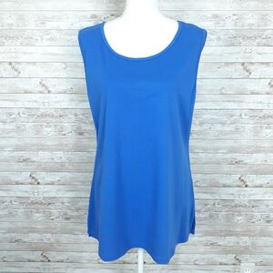 Karen Scott Sleeveless Top XL Tank Blue 504
